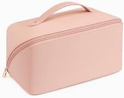 Necessaire Feminina para Maquiagem, Organizador de Cosméticos, Bolsa de Viagem (Rosa Millennial)
