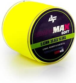 Linha de Pesca Tamba Max Soft, Monofilamento 500m, Amarelo, Alta Resistência