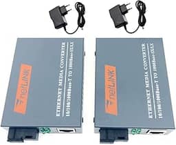 Conversor de Mídia Fibra Óptica Gigabit, Par A+B, 10/100/1000 Mbps, RJ45 para SC, Bivolt (GIGA 20KM)