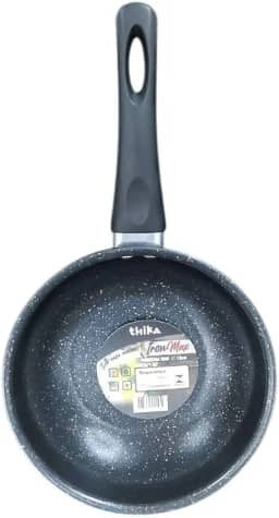 Frigideira Antiaderente Indução Pequena 18cm Ovos Panqueca Omelete Saltear Leve Alumínio Reforçado Profissional Cozinha Preta