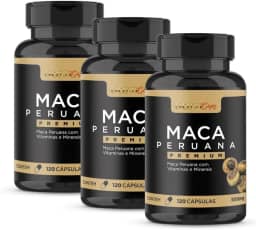 Maca Peruana Premium 120 Cápsulas - 3 Frascos