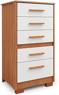 Comoda Off White Reforçada Compacta com 5 Gavetas Espaçosa Luxo - Pry