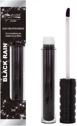 Lip Gloss Magico Black Rain Muda De Cor Na Pele, Max Love