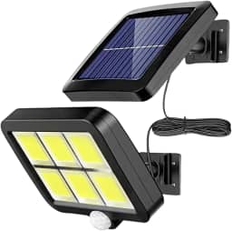 Luminária Energia Solar Com 3 Modos De Iluminação Refletor Externo Poste Rua Garagem Placa Solar