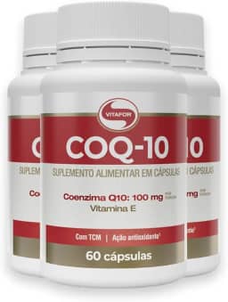 Kit 3 Coenzima Q10 100mg Vitafor 60 Cápsulas