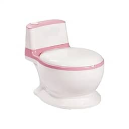 Troninho Pinico Infantil OHANA BABY Simulador de Privadinha Com Som Realista de Descarga Desfralde Divertido Para Meninas Cor Rosa