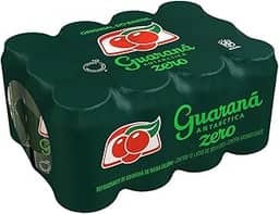 Pack de Refrigerante Guaraná Antarctica Zero Lata 350ML, 12 Unidades