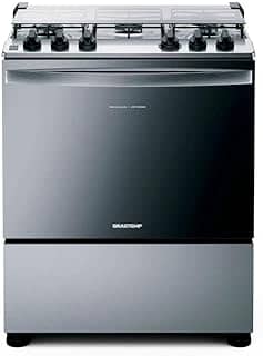 Fogão Brastemp 5 Bocas Cor Inox Com Botões Removíveis E Exclusivo Aro Protetor - BFS5NCR BIVOLT