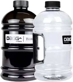 Garrafa Galão de Água 2L Squeeze Academia Musculação Treino Alça Antivazamento 2 Unidades