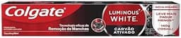 Colgate Luminous White Creme Dental Clareador Carvão Ativado 140g