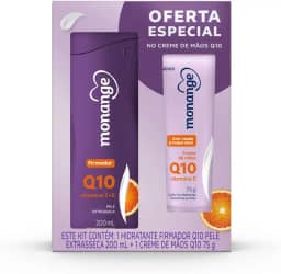 KIT MONANGE Q10 HIDRANTE 200ML + CREME DE MÃOS 75G