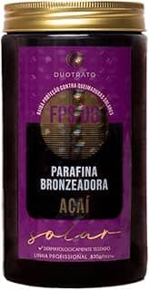 Parafina Acelerador de Bronzeamento Duotrato 830g (AÇAÍ) - Genérico - Creme - Fácil e Rápido de Aplicar - Roxo