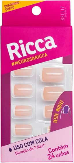 Ricca Unhas Francesinha Rosa