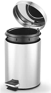 Lixeira Redonda em Aço Inox 5 litros com pedal emborrachado - Powermaid