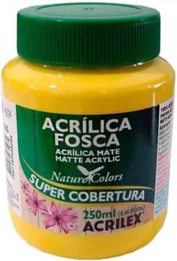 Tinta Acrílica Fosca - Nature Colors Acrilex 250 ml Amarelo Ouro - 505