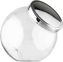 Pote Baleiro Plástico 1,2l Redondo Pote Balas Doces Plástico (Prata)