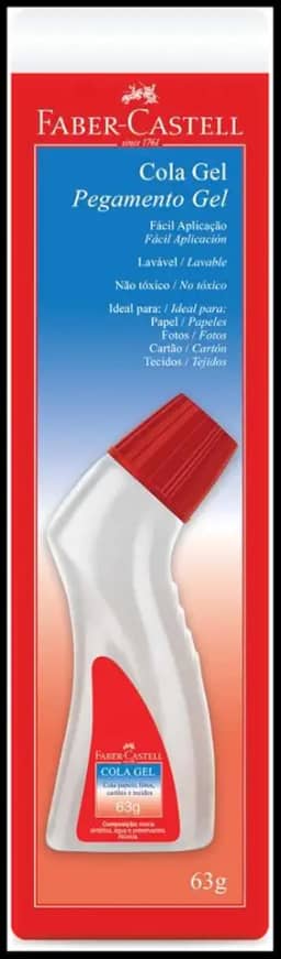Cola Gel 63G - Frasco Ergonômico, Faber-Castell, Multicor