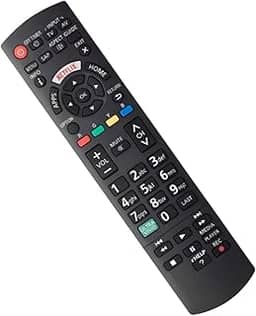Controle Remoto Universal para TV Panasonic, com Botão Netflix, Preto