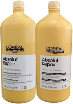 KIT LOREAL ABSOLUT REPAIR GOLD SHAMPOO 1500ML+CONDICIONADOR 1500ML