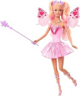 Barbie Fantasía Boneca Fada Cores Mágicas para crianças a partir de 3 anos