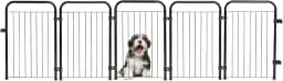 Cercado Pet Dobrável Portátil 5 Modulos Segurança Preto