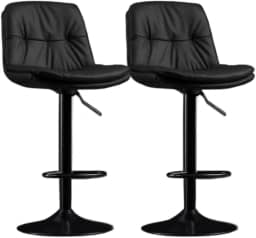 Banqueta Alta Giratória Regulagem de Altura Duoffice Kyoto DU76 (2, Preto)