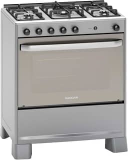 SUGGAR FOGÃO SELECT PRATA MESA DE INOX 5 BOCAS TRIPLA CHAMA TREMPES DUPLAS FERRO FUNDIDO PORTA ESPELHADA ACENDIMENTO AUTOMÁTICO BIVOLT FGISL510PRIX