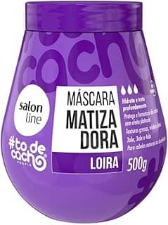 Salon Line, Máscara Matizadora, ToDeCacho, Loiros Liberado, Vegano - Para Cabelos Ondulados, Cacheados, Crespos e Crespíssimos, 500 g