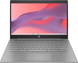 HP Laptop Chromebook 2023, tela de 14 polegadas, processador Intel Celeron N4120, 4 GB RAM, 64 GB eMMC, Intel UHD Graphics 600, WiFi, Bluetooth, Chrome OS, cinza moderno