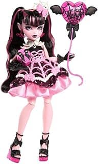 Monster High Boneca Aniversário Draculaura 1600 Draculaura para crianças a partir de 4 anos