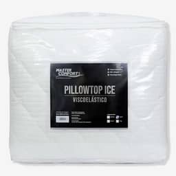 Pillowtop Ice Viscoel?stico, Colch?o com Tecnologia Refrescante, N?o-al?rgico, 6cm de ALTURA