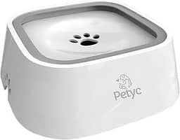 Bebedouro Automático Pelo Seco 1L PETYC Sistema Anti-Respingo, 20x8 cm, Produto Petshop Raças de Pelo Longo (Branco)