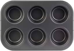 Forma Antiaderente Multiuso para Cupcakes, Muffins e Petit Gateau – 6 Cavidades