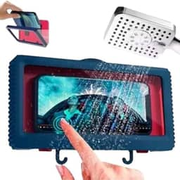 Capa Protetora Suporte Para Telefone Celular Impermeável Fixada Na Parede Com Tela De Toque Autoadesiva Sensível Ao Toque Para Chuveiro Compatível Com A Maioria Dos Telefones