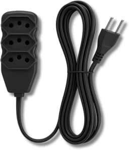 Extensão Elétrica Slim 3 Tomadas Tripolar Bivolt 3, 5 e 10 Metros (3 Metros)