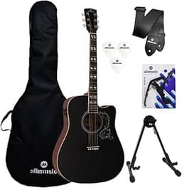 Kit Violão Michael Folk VMF440 Black Capa/Suporte/Acessórios