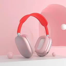 Fone de Ouvido Bluetooth P9, 40mm, Microfone Embutido, Rádio FM, Bateria 400mAh, 10h Autonomia, Rosa