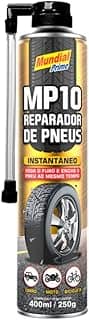 Mundial Prime MP10 Reparador de Pneus Instantâneo, 400ml/250g, para Carro, Moto e Bicicleta