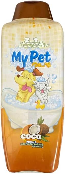 My Pet Brasil Coco - Shampoo e condicionador para cachorros, 2 em 1, 700ml