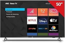 Smart TV 50' Aoc Roku 4K Série 6125-50U6125/78G