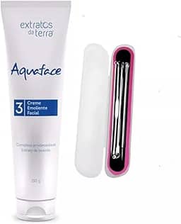 Aquaface Creme Emoliente 250g - Para Amolecimento de Comedões e Extrações + kIT Extrator de Cravos