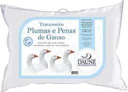 Travesseiro Daune 30% Penas e 70% Plumas de Ganso 50x70cm