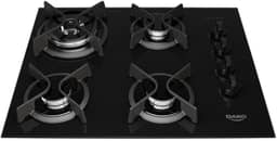 Cooktop 4 Bocas a Gás Dako Supreme com Queimador Tripla Chama e Mesa de Vidro Temperado Preto Bivolt
