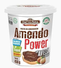 DaColônia Amendopower - Pasta De Amendoim Com Avela E Cacau, Zero lactose, 450G