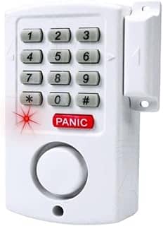 KIT ALARME RESIDENCIAL COMERCIAL PORTAS E JANELAS SEM FIO COM SENHA SISTEMA DE PROTECAO NUMERICO COM BOTAO DE PANICO SENSOR MAGNETICO