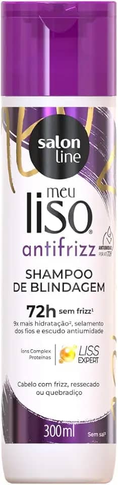 Salon Line, Shampoo, Meu Liso Antifrizz, Vegano - Para Cabelos Lisos e Ondulados, 300ml