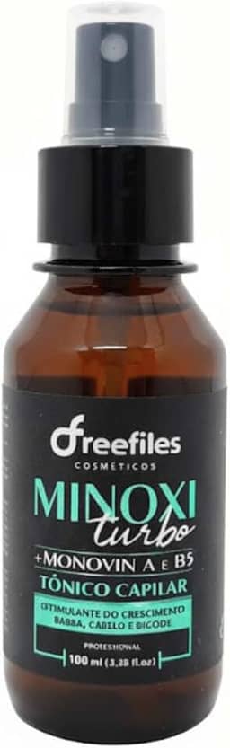 Freefiles Minoxi Turbo 100ml Tônico Capilar Tratamento Antiqueda Homens e Mulheres Crescimento Cabelo Barba e Bigode