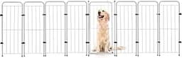 Utility Cercado Cachorro Caes Grande Portão + 7 Módulos 308x98cm Branco