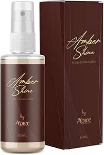Ápice Perfume Capilar Amber Shine | Fragrância Duradoura com Vanila, Âmbar e Violeta | Brilho e Proteção para os Fios | 60ml