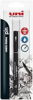 Caneta Técnica 0.1 mm Pin Fine Line, Uni-Ball, Preta, Blister com 1 unidade